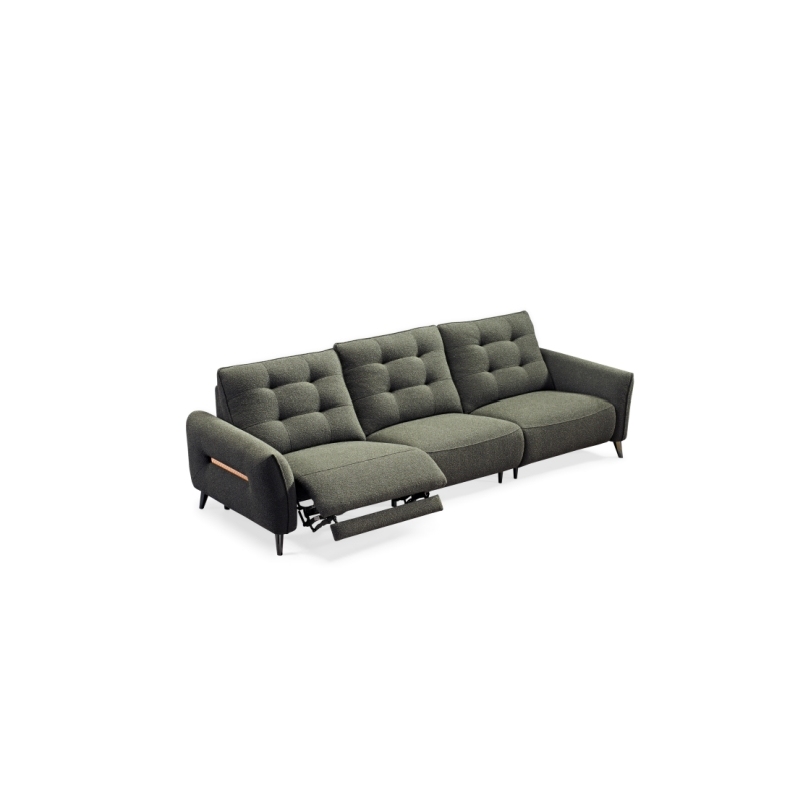 Luxury Italian style Living room furniture sectional fabric power Reclinable sofa