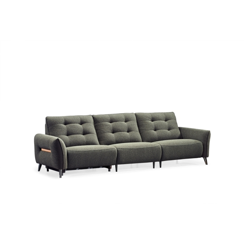 Luxury Italian style Living room furniture sectional fabric power Reclinable sofa