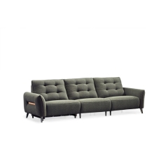 Luxury Italian style Living room furniture sectional fabric power Reclinable sofa