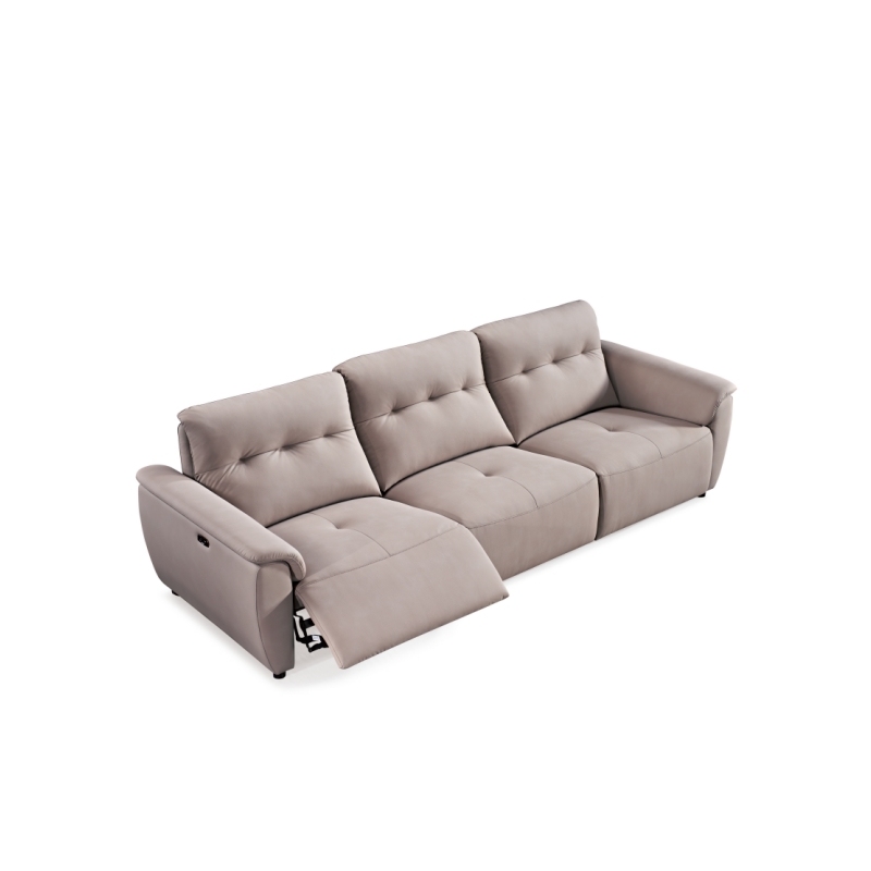 Luxury Italian style Living room furniture sectional power Reclinable Tech Leather sofa