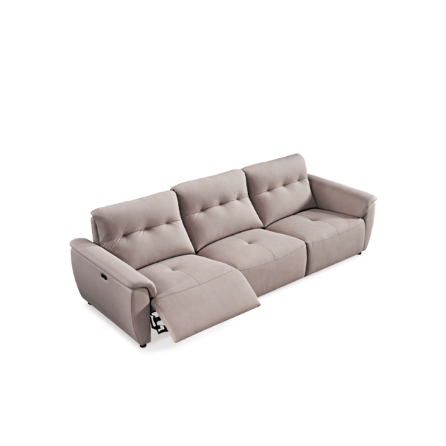 Luxury Italian style Living room furniture sectional power Reclinable Tech Leather sofa
