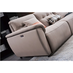 Luxury Italian style Living room furniture sectional power Reclinable Tech Leather sofa