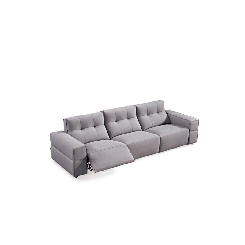 Luxury Italian style Living room furniture sectional power recliner Tech Leather sofa