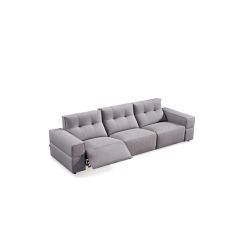 Luxury Italian style Living room furniture sectional power recliner Tech Leather sofa