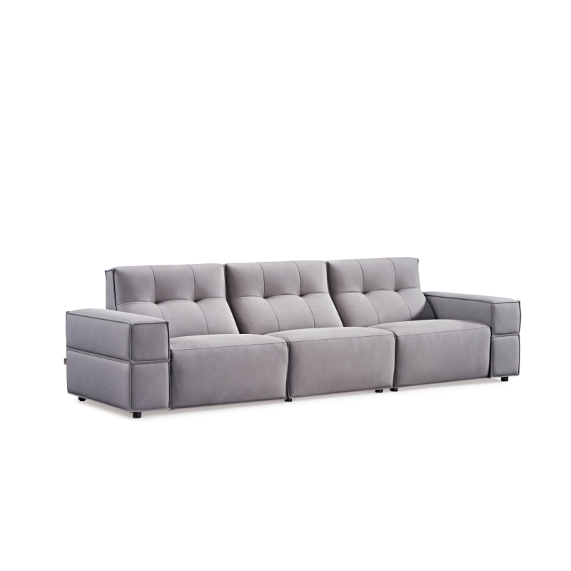 Luxury Italian style Living room furniture sectional power recliner Tech Leather sofa