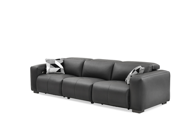 Modern smart leather sofa with high density foam padding, self storage, one button to control the angle of the sofa, self usb charging port leather sofa.