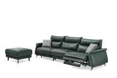 High-end luxury series of modern electric sofa, with high-density sponge filling, made of solid wood frame, one button to control the angle of the sofa, comes with usb charging port.