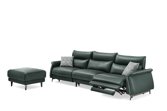 High-end luxury series of modern electric sofa, with high-density sponge filling, made of solid wood frame, one button to control the angle of the sofa, comes with usb charging port.