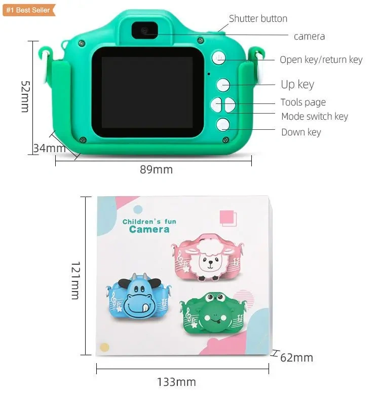 Jumon Animals Cartoon Children Kinderkamera Electronic Digital Video Camera Toys Selfie Toddler Kids Camera China Infant Baby Toys Manufacturers, Suppliers