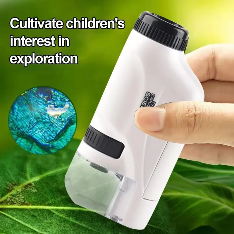 Jumon LED Light Biological Microscope 60X-120X Educational Toys Children Handheld Microscope China Infant Baby Toys Manufacturers, Suppliers
