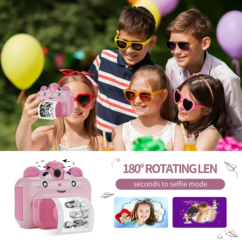 Jumon 1080P HD Mini Instant Paper Camera Photo Gifts Children's Print Camera Toys Digital Kids Instant Selfie Printing Camera China Infant Baby Toys Manufacturers, Suppliers