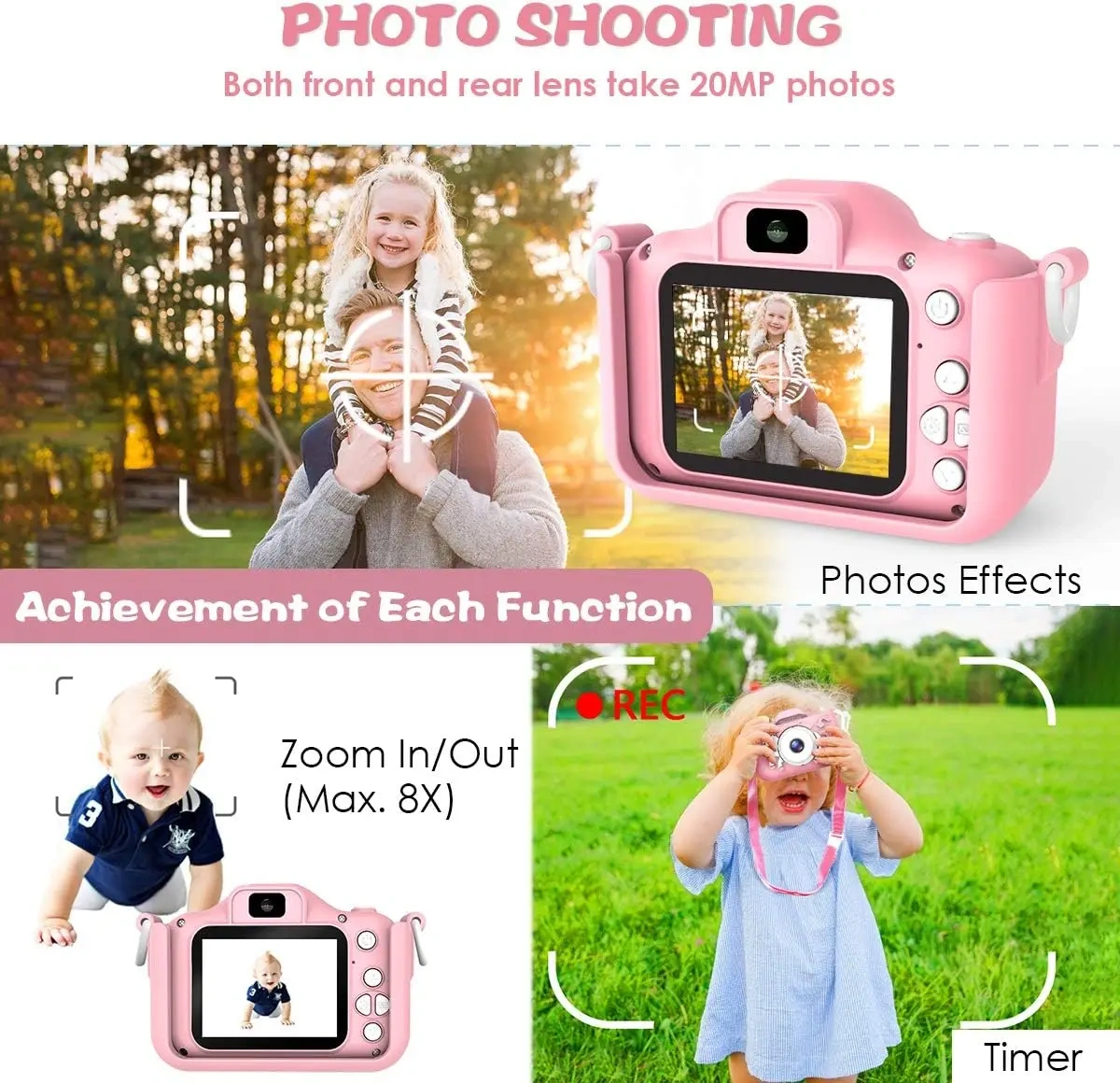 Jumon Cute Toys Horse Mini Digital Camera HD IPS Screen Cameras Toy Children Boys Girls Birthday Gifts Unicorn Kids Camera China Infant Baby Toys Manufacturers, Suppliers