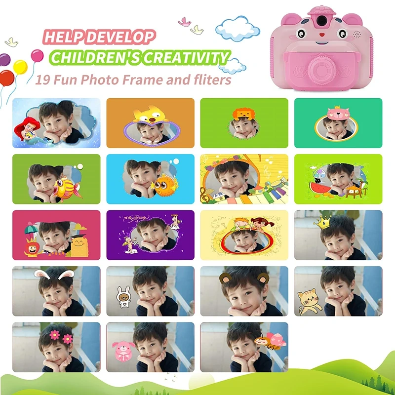 Jumon 1080P HD Mini Instant Paper Camera Photo Gifts Children's Print Camera Toys Digital Kids Instant Selfie Printing Camera China Infant Baby Toys Manufacturers, Suppliers