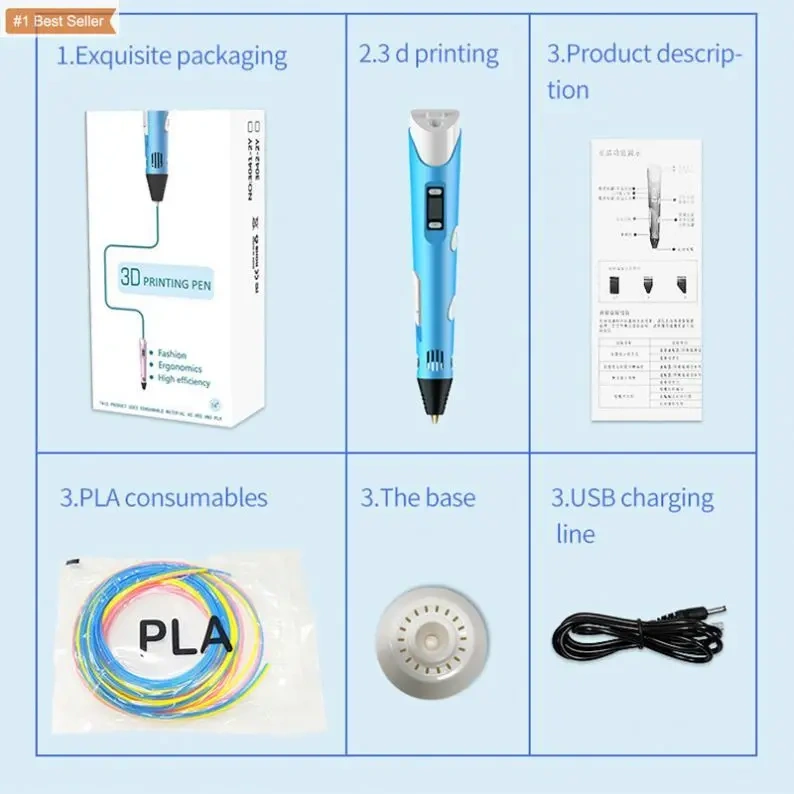 Jumon 3D Pen Drawing Pens 3D DIY Printer Pen 3d Printing Kids ABS Filament Christmas Birthday Gift Toy 3D Pen for Kids China Infant Baby Toys Manufacturers, Suppliers