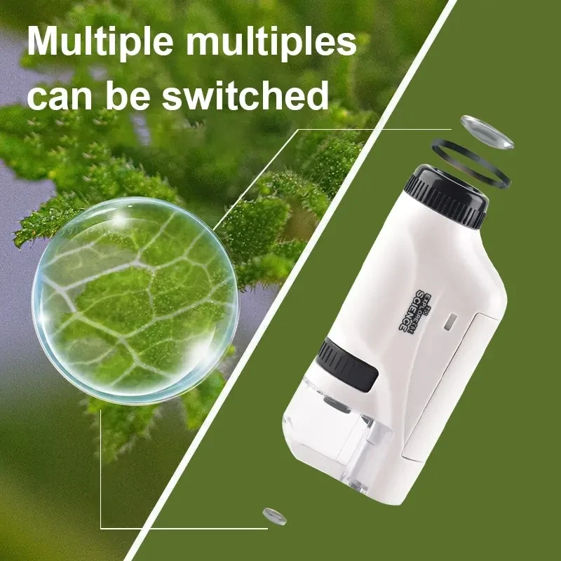 Jumon LED Light Biological Microscope 60X-120X Educational Toys Children Handheld Microscope China Infant Baby Toys Manufacturers, Suppliers