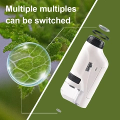 Jumon LED Light Biological Microscope 60X-120X Educational Toys Children Handheld Microscope China Infant Baby Toys Manufacturers, Suppliers