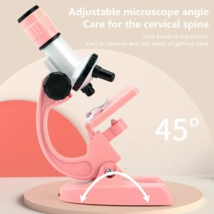 Jumon LED Optical Biological Microscope Science Educational Toys Blue Pink 1200X Kid Microscope China Infant Baby Toys Manufacturers, Suppliers