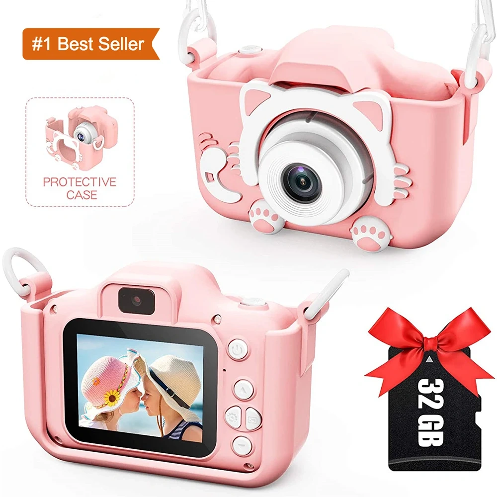 Jumon 1080P HD Camcorder Digital Kid Camera Cute Toy Cat Dog unicorn Children's Camera Toys Kids Selfie Toddler Child Camera China Infant Baby Toys Manufacturers, Suppliers