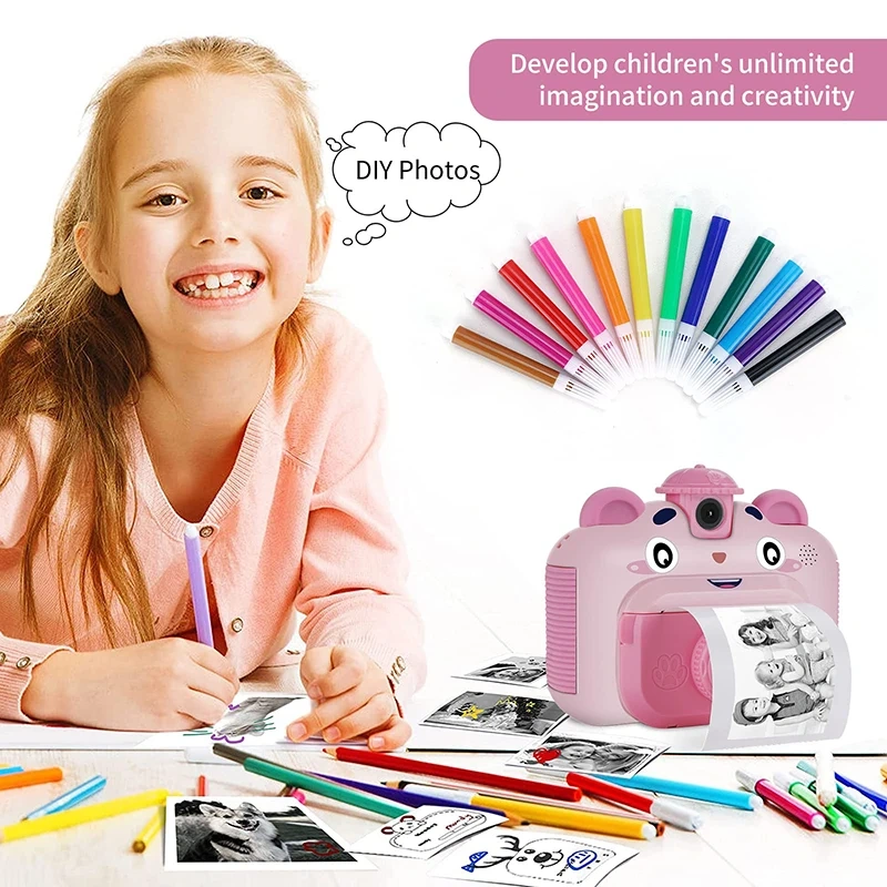 Jumon 1080P HD Mini Instant Paper Camera Photo Gifts Children's Print Camera Toys Digital Kids Instant Selfie Printing Camera China Infant Baby Toys Manufacturers, Suppliers