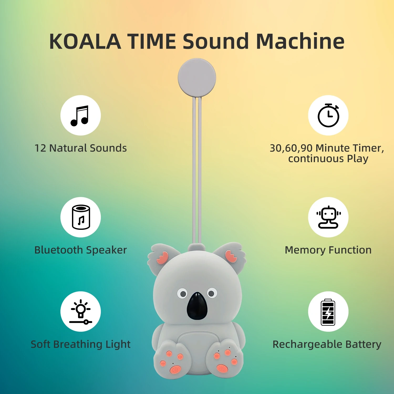 Jumon Factory Sound Machine White Noise Machine 12-Non Looping Natural Soothing Sounds Memory Sleep Sound Timer Baby Kids Adults China Infant Baby Toys Manufacturers, Suppliers