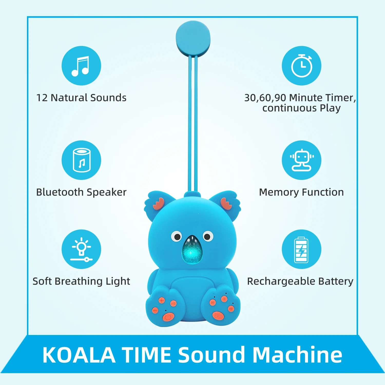 Jumon Factory Sound Machine White Noise Machine 12-Non Looping Natural Soothing Sounds Memory Sleep Sound Timer Baby Kids Adults China Infant Baby Toys Manufacturers, Suppliers