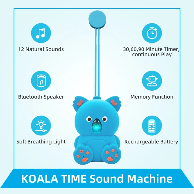 Jumon Factory Sound Machine White Noise Machine 12-Non Looping Natural Soothing Sounds Memory Sleep Sound Timer Baby Kids Adults China Infant Baby Toys Manufacturers, Suppliers