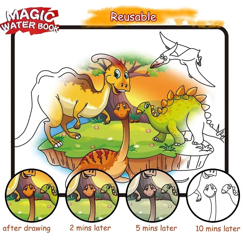 Jumon Wholesale Factory Price Custom Magic Doodle Book Drawing Coloring Books for Kids Magic Water Book with Pen China Infant Baby Toys Manufacturers, Suppliers