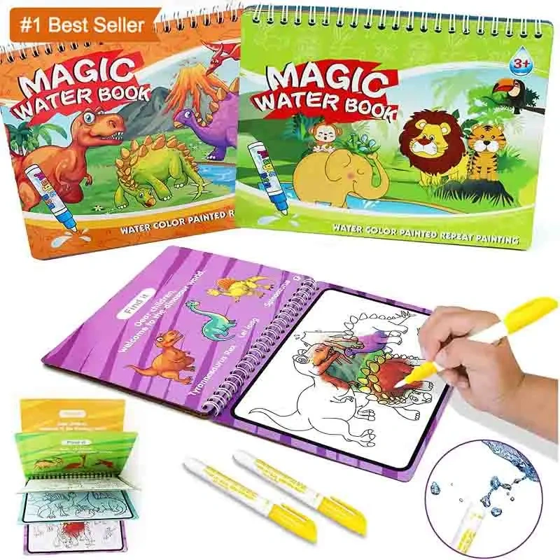 Jumon Wholesale Factory Price Custom Magic Doodle Book Drawing Coloring Books for Kids Magic Water Book with Pen China Infant Baby Toys Manufacturers, Suppliers