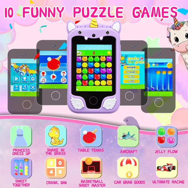 Jumon Kids Smart Phone Toy Phone With Dual Camera Music Player Puzzle Games Touchscreen Phone for Kids China Infant Baby Toys Manufacturers, Suppliers
