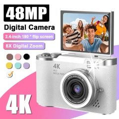 Jumon Children's Digital Camera 8X Zoom 180 Flip Screen 4K Video MicroSD Plastic Compact Vintage Design China Infant Baby Toys Manufacturers, Suppliers