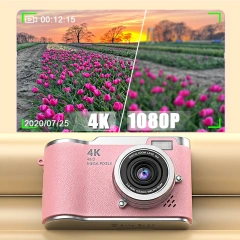 Jumon Children's Digital Camera 8X Zoom 180 Flip Screen 4K Video MicroSD Plastic Compact Vintage Design China Infant Baby Toys Manufacturers, Suppliers