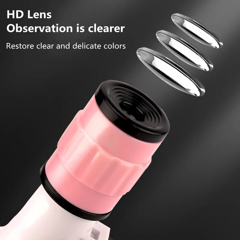 Jumon LED Optical Biological Microscope Science Educational Toys Blue Pink 1200X Kid Microscope China Infant Baby Toys Manufacturers, Suppliers