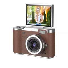 Jumon Children's Digital Camera 8X Zoom 180 Flip Screen 4K Video MicroSD Plastic Compact Vintage Design China Infant Baby Toys Manufacturers, Suppliers