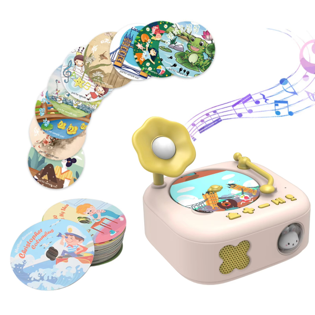 Jumon Kids Phonograph with 60 Learning Cards Toddle Story Music Player with Record Function Story Machine China Infant Baby Toys Manufacturers, Suppliers