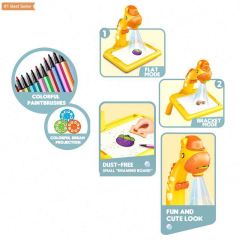 Jumon 2 in 1 Drawing Board Toy Projector Draw Pad Painting Children Writing Tablet Chairs Projector Art Drawing Graphics Table China Infant Baby Toys Manufacturers, Suppliers