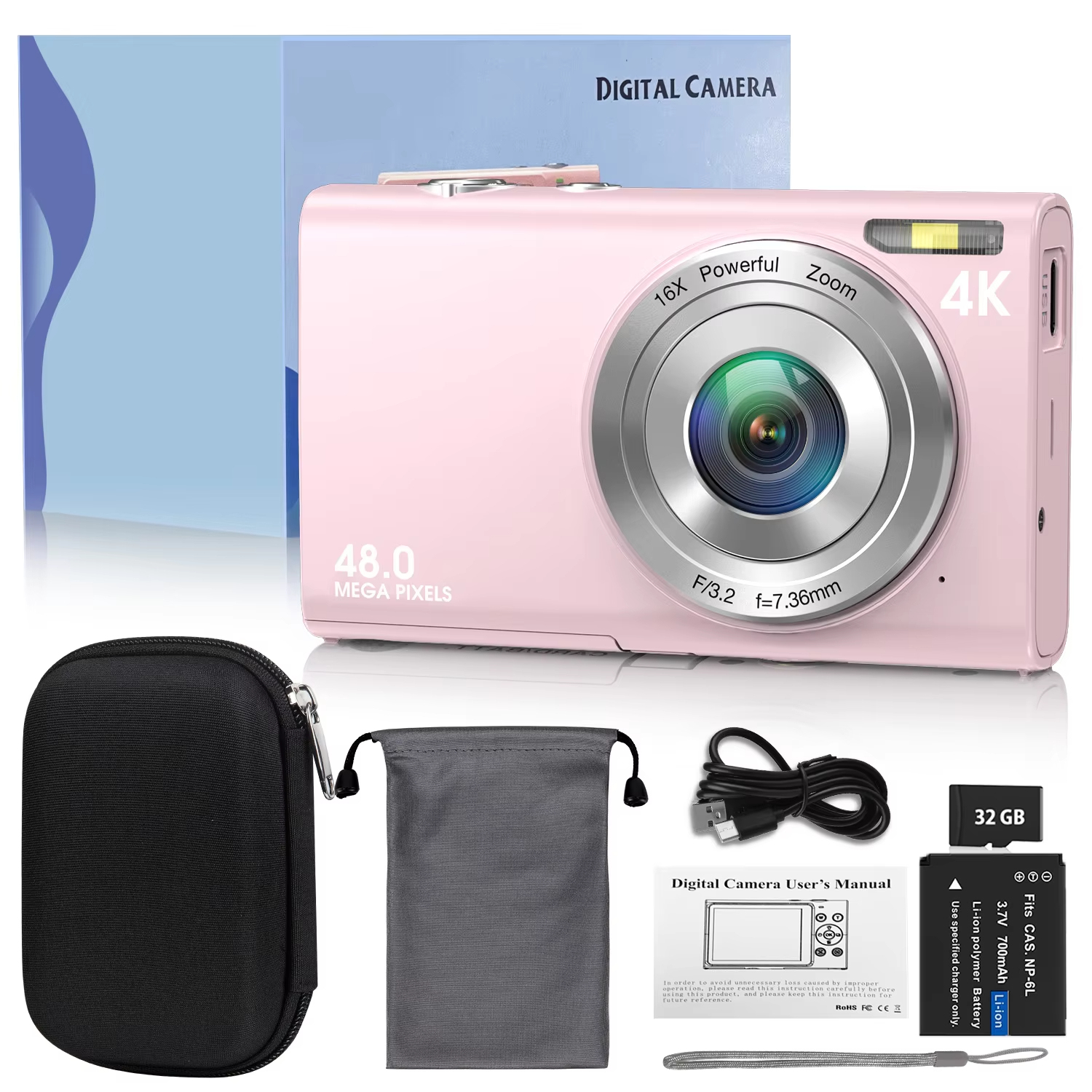 Jumon Portable Digital Camera Max 48 Mega Pixels with 2.88'' IPS Screen and 16x Digital Zoom Compact Camera China Infant Baby Toys Manufacturers, Suppliers