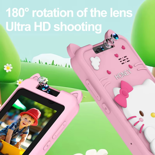 Jumon Kids Phone Camera 2.4-inch IPS Touch Screen MOS Sensor MicroSD HD 1080P Video Dual Lenses Filter MP3 Game Alarm Calculator China Infant Baby Toys Manufacturers, Suppliers