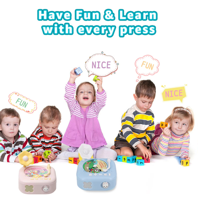 Jumon Kids Phonograph with 60 Learning Cards Toddle Story Music Player with Record Function Story Machine China Infant Baby Toys Manufacturers, Suppliers