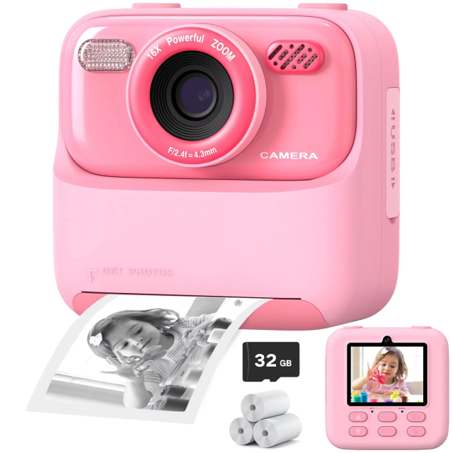 Jumon Kids Camera Instant 1080P HD Dual Lens Selfie Digital Camera for Girls Boys Christmas Birthday Gifts Toys China Infant Baby Toys Manufacturers, Suppliers