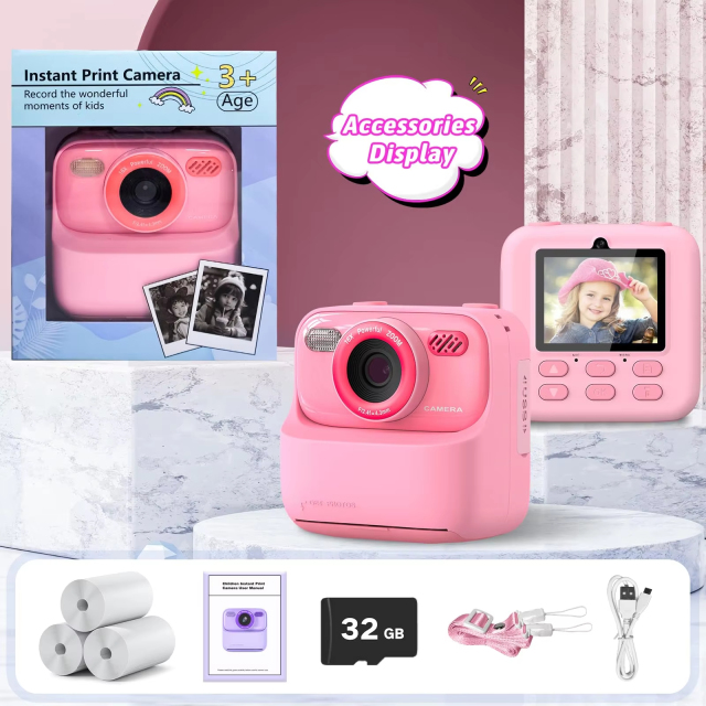 Jumon Kids Camera Instant 1080P HD Dual Lens Selfie Digital Camera for Girls Boys Christmas Birthday Gifts Toys China Infant Baby Toys Manufacturers, Suppliers
