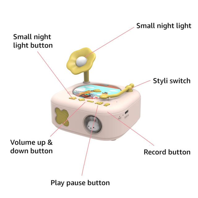 Jumon Kids Phonograph with 60 Learning Cards Toddle Story Music Player with Record Function Story Machine China Infant Baby Toys Manufacturers, Suppliers