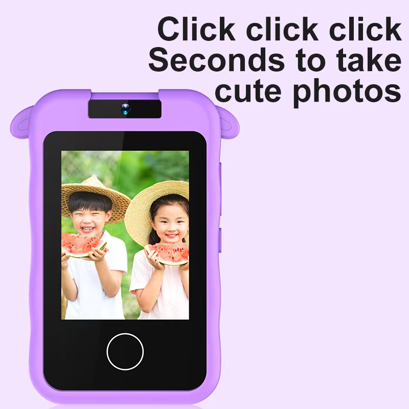Jumon Kids Phone Camera 2.4-inch IPS Touch Screen MOS Sensor MicroSD HD 1080P Video Dual Lenses Filter MP3 Game Alarm Calculator China Infant Baby Toys Manufacturers, Suppliers