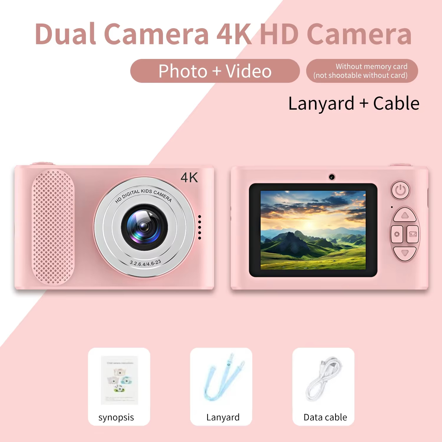 Jumon HD Kids Camera for Student 44MP Pixel 4k Clear Video Dual High Definition Selfie Camera 2.4 4K Children Digital Camera China Infant Baby Toys Manufacturers, Suppliers