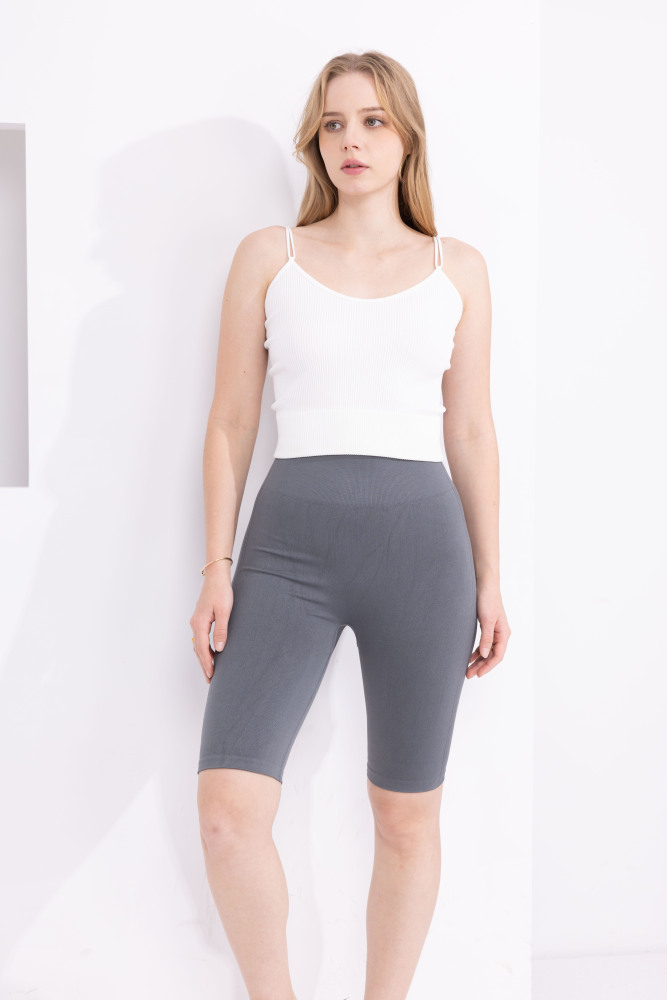 Women's Basic High Waisted Active Yoga Soft Biker Shorts