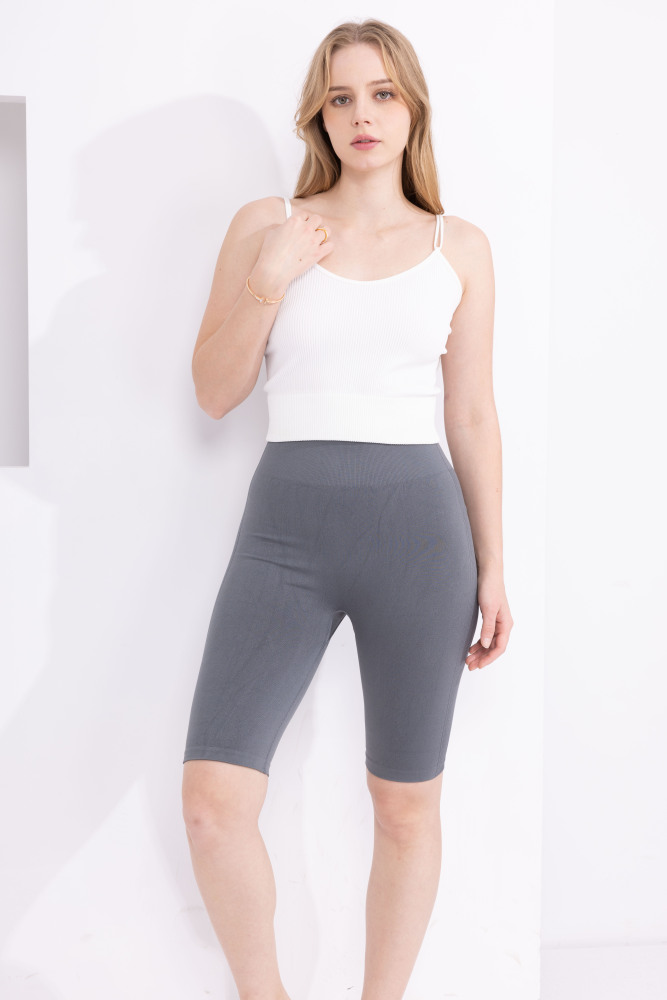 Women's Basic High Waisted Active Yoga Soft Biker Shorts