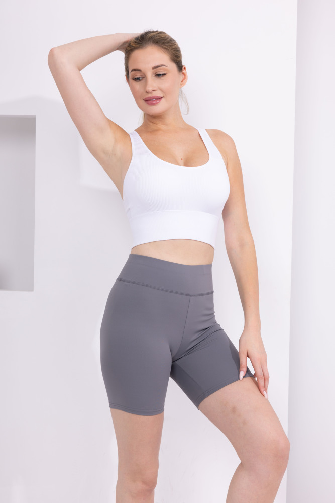 Women's yoga shorts with pockets, high waist workout running gym shorts, butter soft