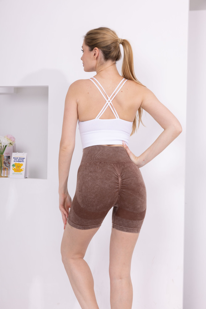 Workout Short for Women High Waist Seamless Bodycon Running Yoga Scrunch Butt Lifting Biker Shorts