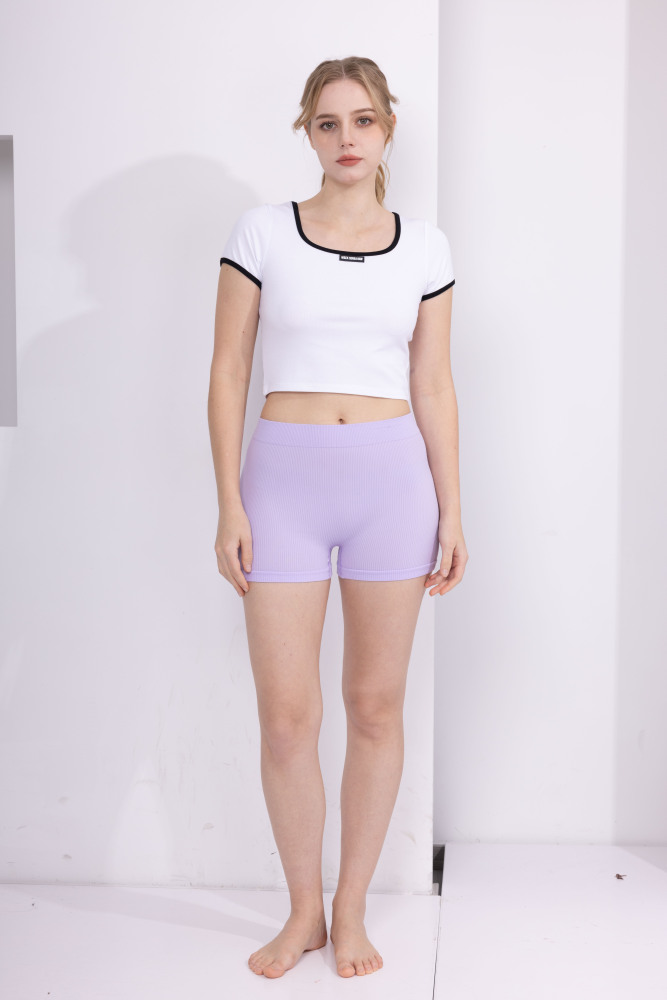 Women's Yoga Shorts Ribbed Seamless Workout High Waist Athletic Leggings Suitable for Yoga Fitness, Everyday wear
