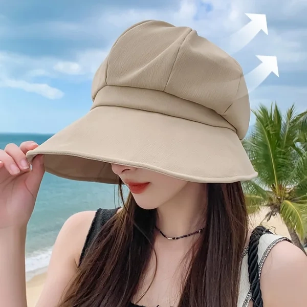 夏を楽しむ 美人度アップ 3色展開 無地 小颜効果 uvカット 日焼け防止 紫外線対策 帽子
