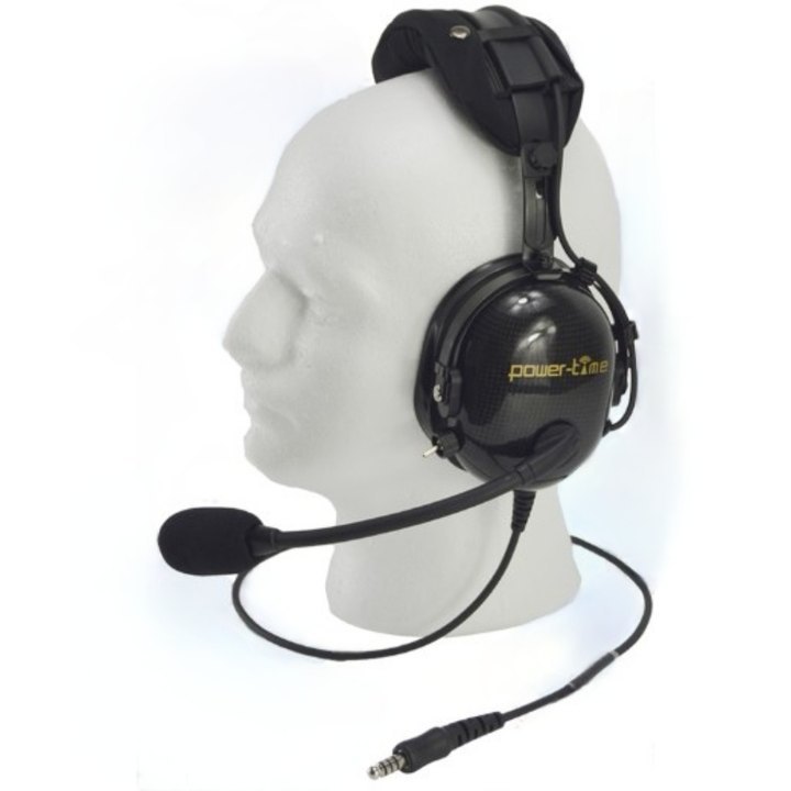 AG-2 Carbon Fiber Pilot Headset with Noise Canceling Microphone for Helicopter